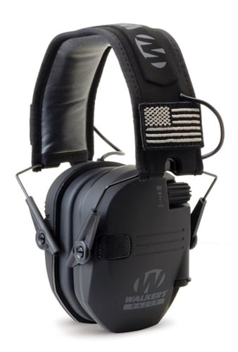 WALKERS RAZOR PATRIOT SERIES SLIM ELECTRONIC EAR MUFF BLACK