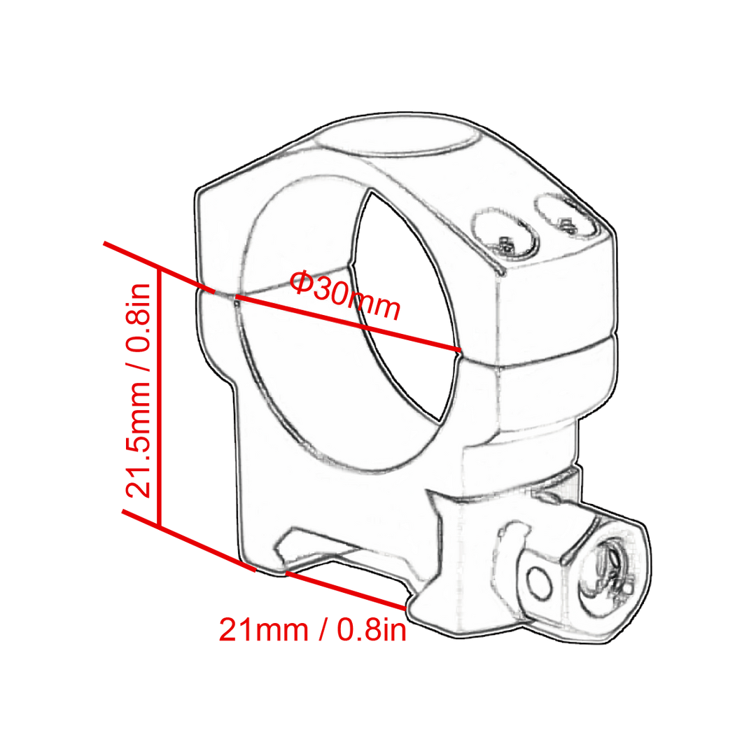 30mm Low Profile Scope Weaver Rings