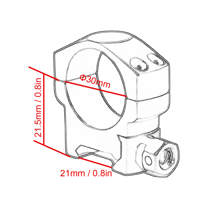 30mm Low Profile Scope Weaver Rings