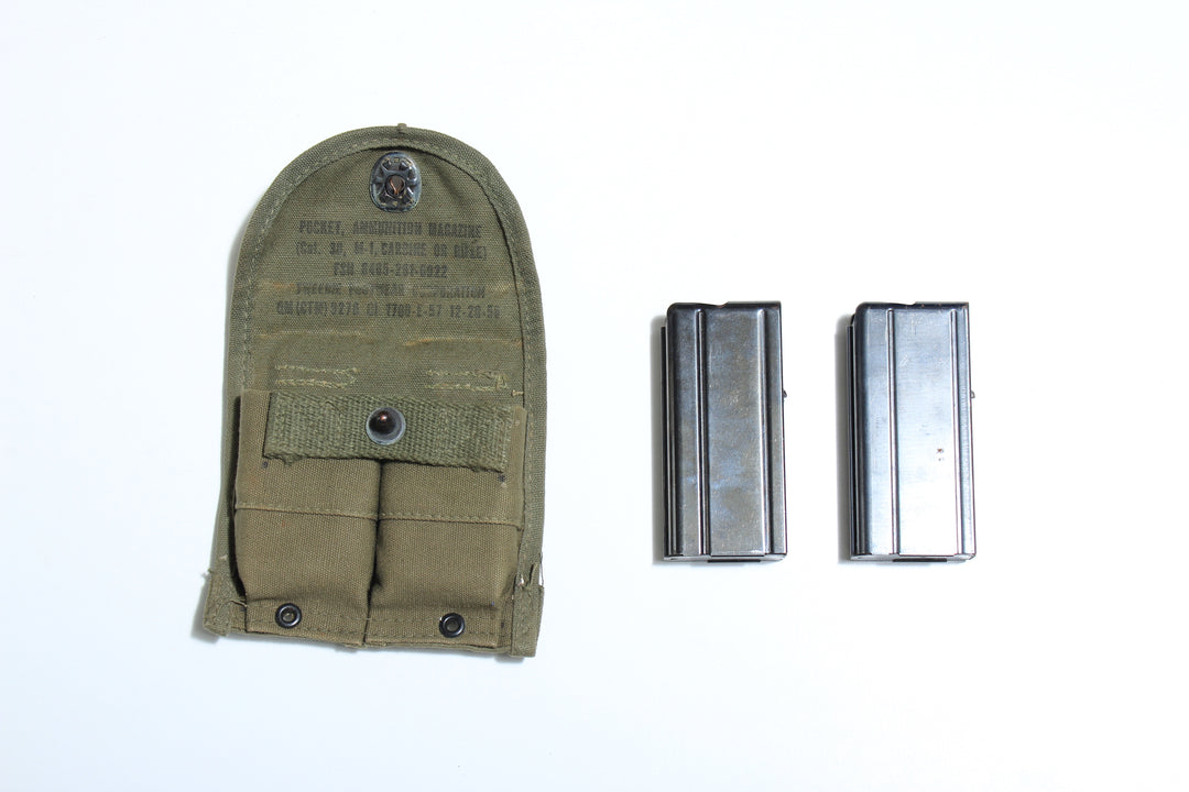 M1 30CAL Carbine 2 x 15 Shot Magazines + Un-issued Pouch Bundle