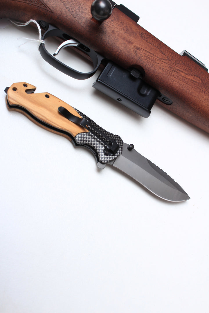 Browning Stainless Steel/ wooden Folding Knife