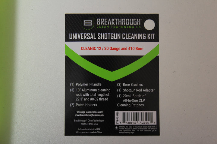 Breakthrough Universal Shotgun Cleaning Kit (12/ 20 Gauge and 410 Bore)