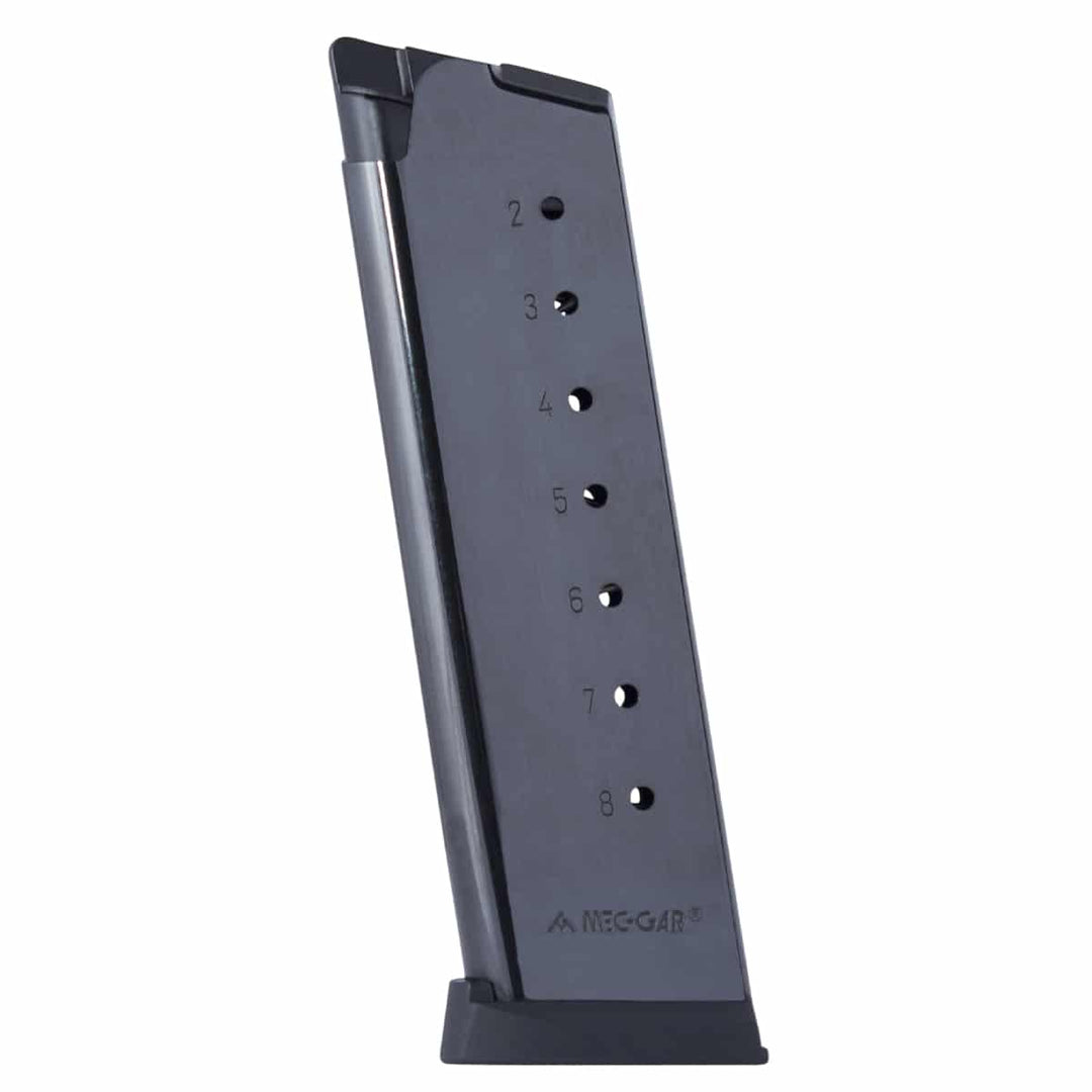 MECGAR 1911 45ACP Single Stack Blued 8 Round Magazine