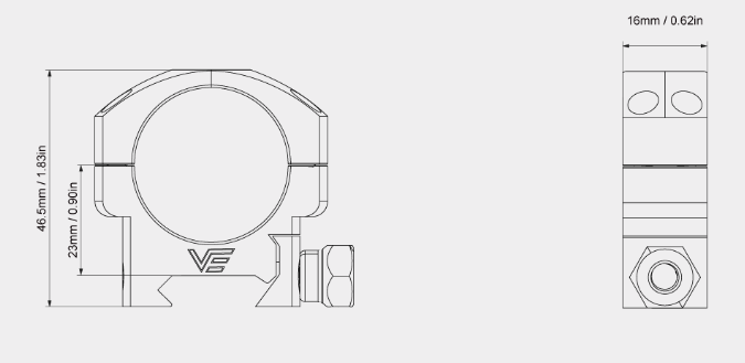 30mm Low Profile Scope Weaver Rings