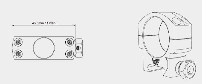 30mm Low Profile Scope Weaver Rings