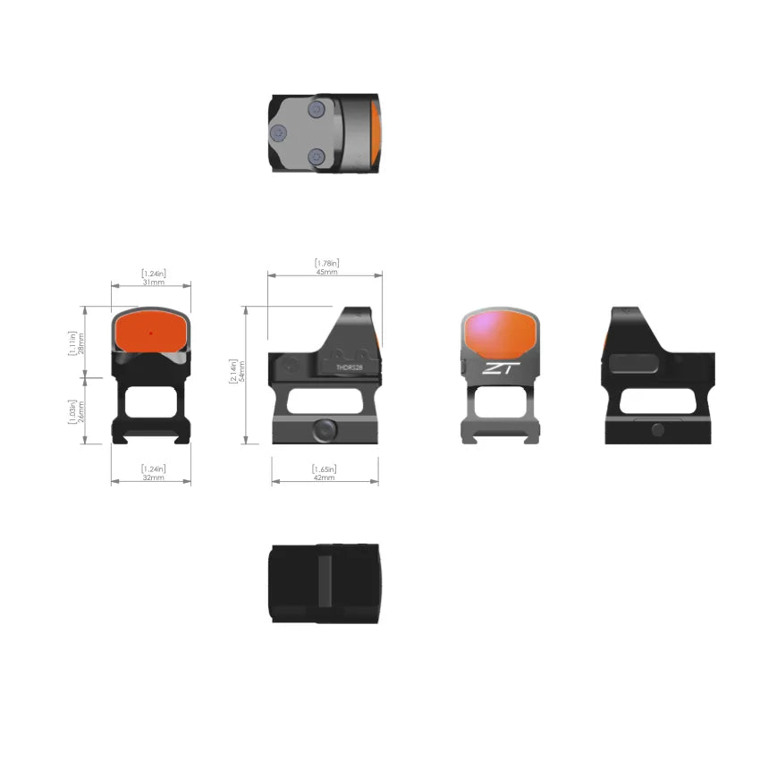Zero Tech Thrive HD Multi Reticle Reflex - Low / High Mount