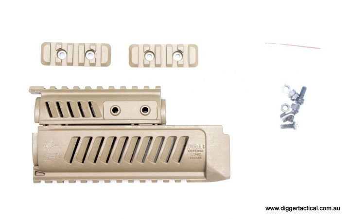 Fab Defense Ak-47 Quad Rail Polymer Handguard (Black or FDE)