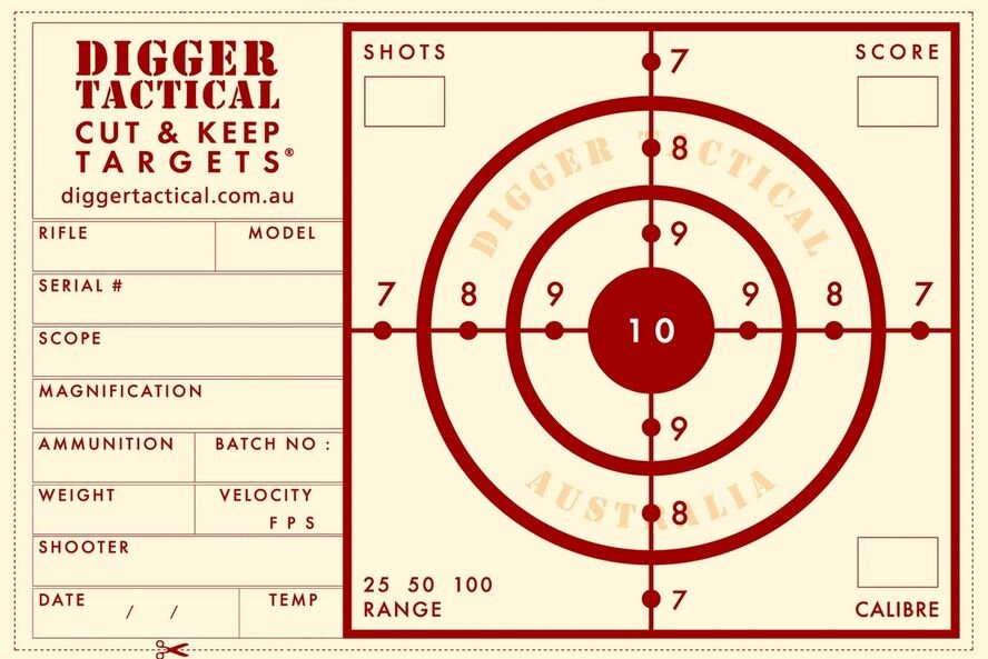 Cut & Keep Rimfire Targets