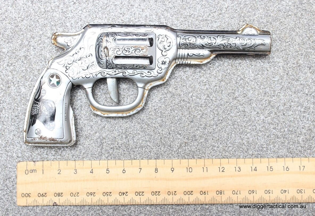 Vintage Tin Toy Gun Circa Approx 1950